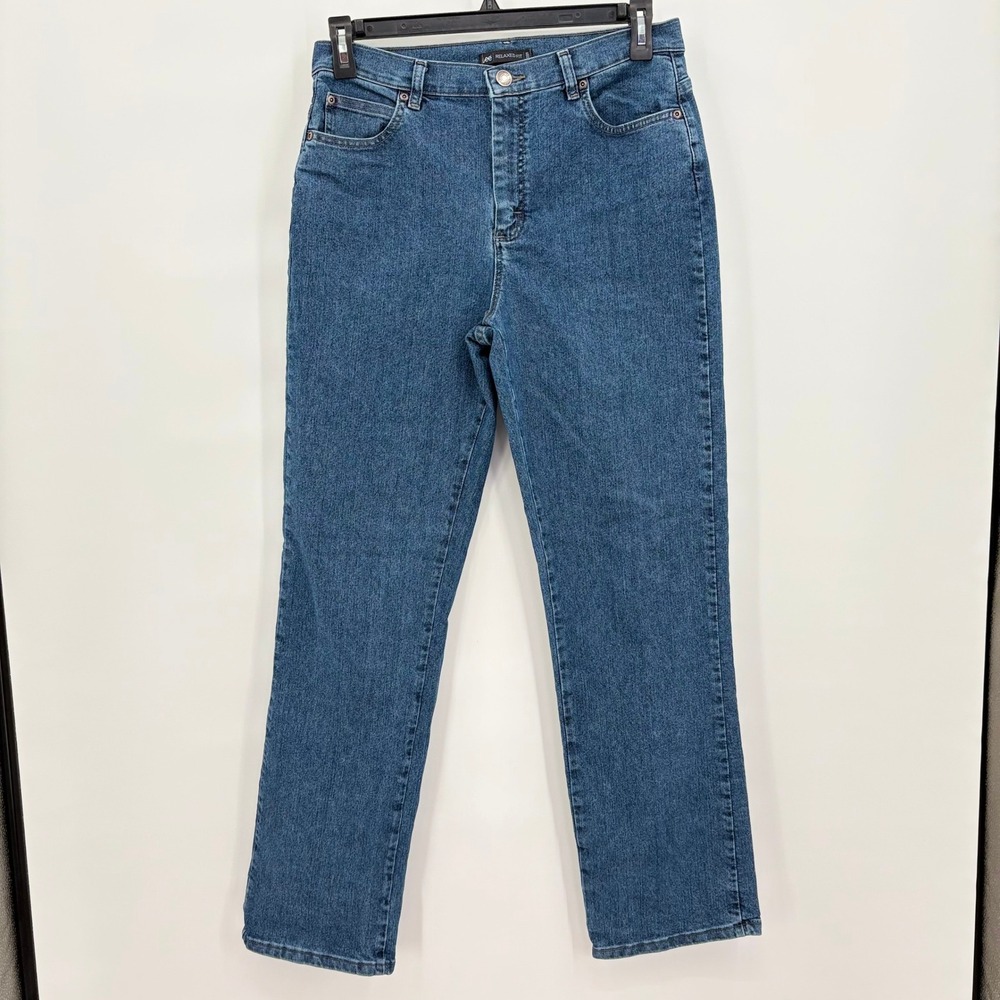 Lee Relaxed Fit High Rise Straight Leg Jeans Medium Wash Blue 12 Long 103051866